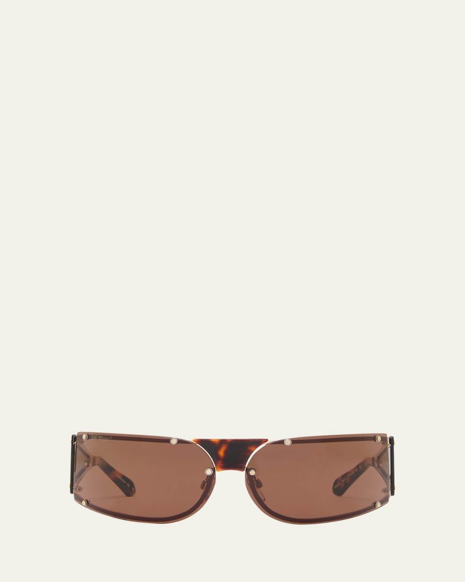 Kenema Mixed-Media Wrap Sunglasses